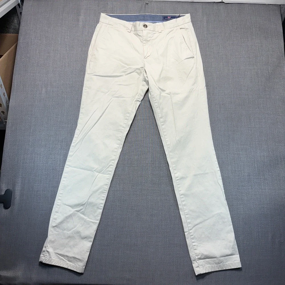Vineyard Vines Breaker Pants Bundle Mens 32x34 Navy Blue Khaki Chino (Lot of 2)